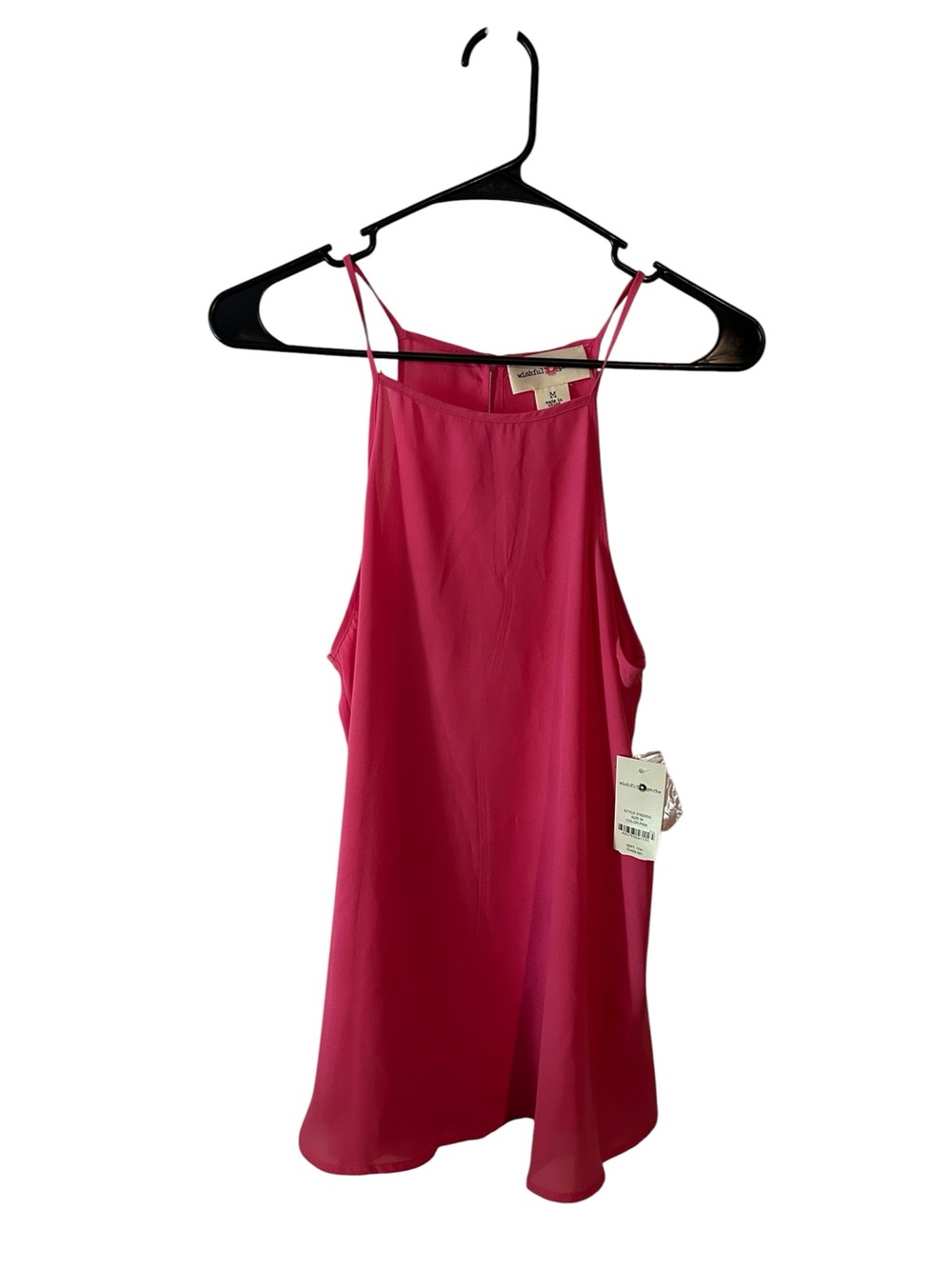Wishful Park Hot Pink Spaghetti Strap Halter Tank med new